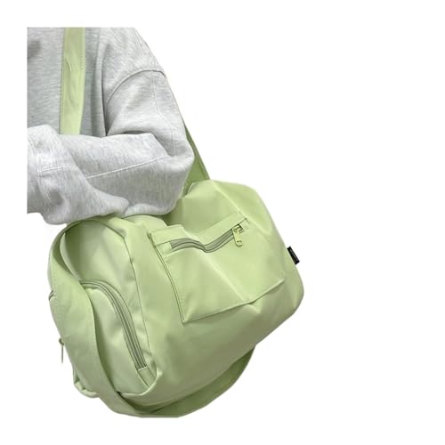 2 stücke Große Umhängetasche Reise Tragetaschen for Frauen Leinwand Schulter Messenger Tasche Sport Yoga Schulranzen Frau Handtasche(Green) von CNYUON