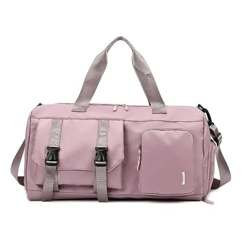 2 stücke Reisetasche Gepäck Handtasche Frauen Schulter Tasche Große Kapazität Nylon Sport Sporttasche Damen Umhängetasche(Purple) von CNYUON