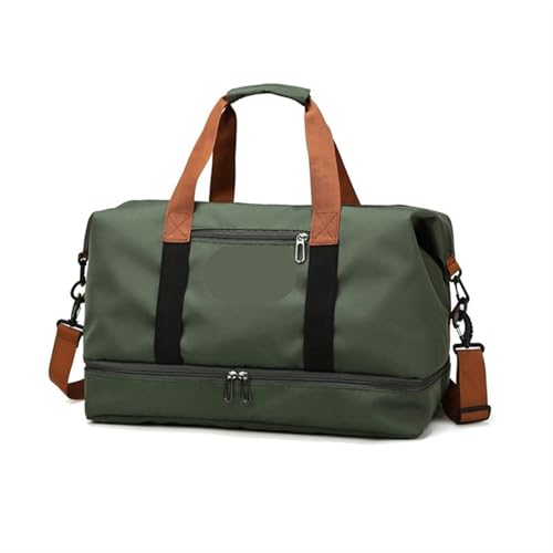 2 stücke Reisetaschen for Frauen Große Kapazität Sport Schulter Handtaschen Wochenende Weibliche Messenger Tote Trockenen Und Nass(Green) von CNYUON