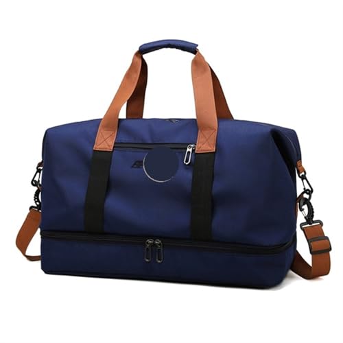 2 stücke Reisetaschen for Frauen Große Kapazität männer Sport Tasche Wochenende Sac Voyage Weibliche Messenger Tasche Trocken Und nass(Dark Blue) von CNYUON