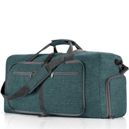 2PCS Große Kapazität Reise Seesack 85L Schulter Sporttasche Frauen Oxford Faltbare Große Reisetasche Männer Fitness Gepäck Tasche(Dark Green) von CNYUON