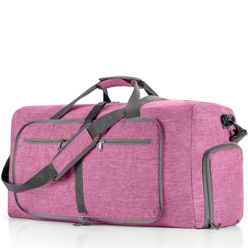 2PCS Große Kapazität Reise Seesack 85L Schulter Sporttasche Frauen Oxford Faltbare Große Reisetasche Männer Fitness Gepäck Tasche(Pink) von CNYUON