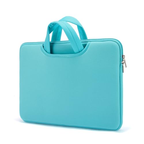 CNYUON Computertasche, Vordertasche bietet Platz for Strom, Maus, viel Platz, Laptop-Handtasche, leichte Computer-Handtasche(Light blue) von CNYUON