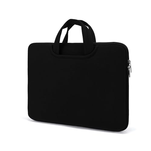 CNYUON Computertasche 16 Zoll und 17 Zoll Computertasche Vordertasche bietet Platz for Strom, Maus, viel Platz, Laptop-Handtasche, leichte Computer-Handtasche(Black) von CNYUON