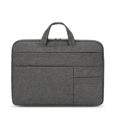 CNYUON Computertasche Handtasche Laptoptasche 13 14 15 15,6 Zoll Laptoptasche Case Cover Notebook Zubehör Damen Herren Aktentasche(Dark grey,15.6 inch) von CNYUON