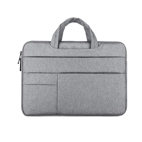 CNYUON Computertasche Handtasche Laptoptasche 13 14 15 15,6 Zoll Laptoptasche Case Cover Notebook Zubehör Damen Herren Aktentasche(Light gray,15.6 inch) von CNYUON
