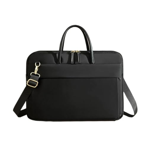 CNYUON Laptoptasche, Notebooktasche, Ärmel, Schultertasche, Handtasche, wasserdichte Aktentasche(Black,13.3-14 inch) von CNYUON