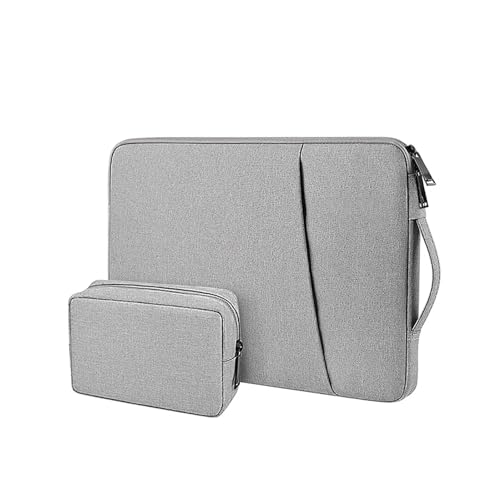 CNYUON Laptoptasche, wasserdichte Handtasche, Computertasche, Laptoptasche, Herren- und Damen-Computertasche(Light Grey,13.3 inch) von CNYUON
