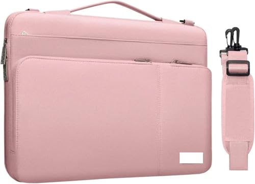 CNYUON Laptoptasche Hülle Notebook Schulter Handtasche Aktentasche Hülle Computertasche(Pink) von CNYUON