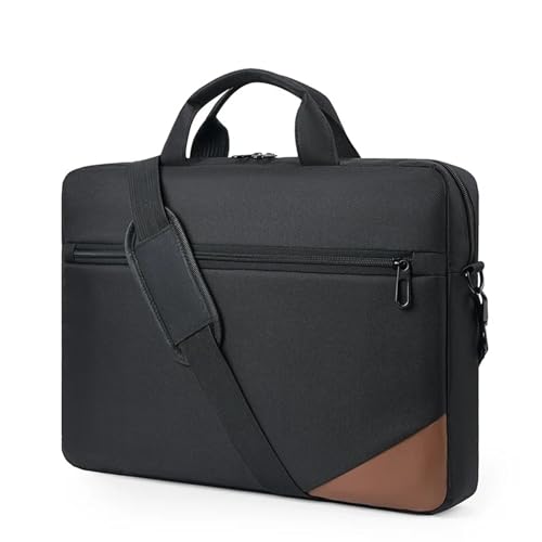 CNYUON Tragbare Schulter-Computertasche Herren Umhängetasche Computertasche Mode Business Pendler Aktentasche Laptoptasche(Black) von CNYUON
