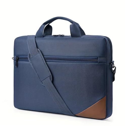CNYUON Tragbare Schulter-Computertasche Herren Umhängetasche Computertasche Mode Business Pendler Aktentasche Laptoptasche(Blue) von CNYUON