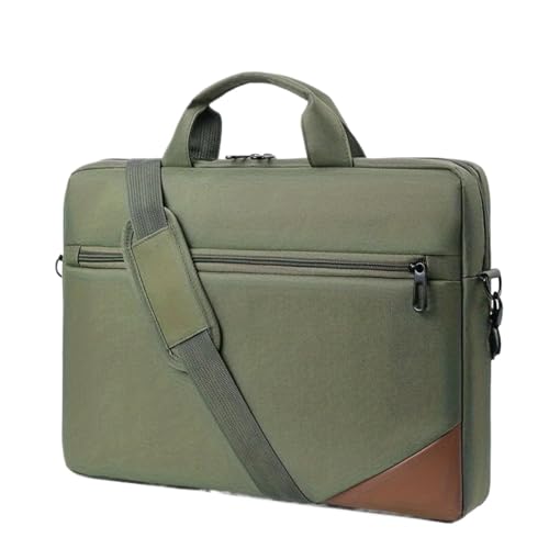 CNYUON Tragbare Schulter-Computertasche Herren Umhängetasche Computertasche Mode Business Pendler Aktentasche Laptoptasche(Green) von CNYUON