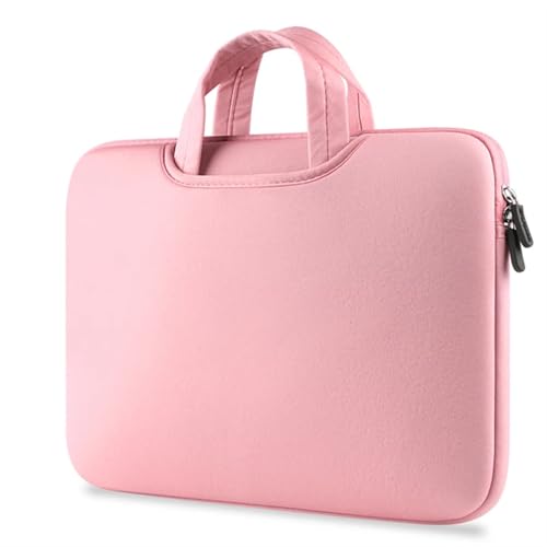 CNYUON Ultradünne Laptop-Handtasche mit Reißverschluss, Notebook-Tasche, Computer-Tragetasche, Laptop-Hülle, Aktentasche, Computer-Tasche(Pink,11.6 inch) von CNYUON