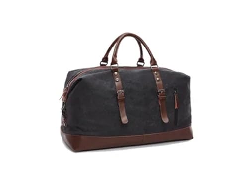 Casual Große Kapazität Männer Reisetaschen Männlichen Wochenende Outdoor Leinwand Handtaschen Duffle Tasche for Männer(Black small) von CNYUON