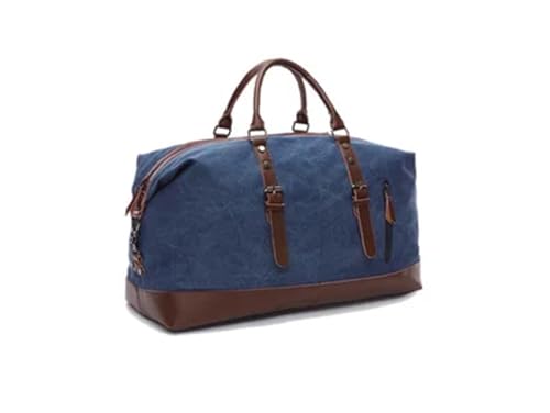 Casual Große Kapazität Männer Reisetaschen Männlichen Wochenende Outdoor Leinwand Handtaschen Duffle Tasche for Männer(Blue small) von CNYUON