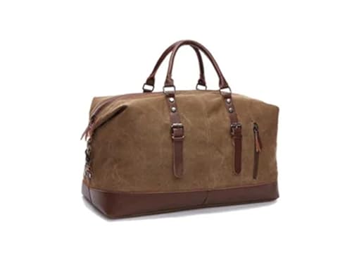 Casual Große Kapazität Männer Reisetaschen Männlichen Wochenende Outdoor Leinwand Handtaschen Duffle Tasche for Männer(Coffee small) von CNYUON