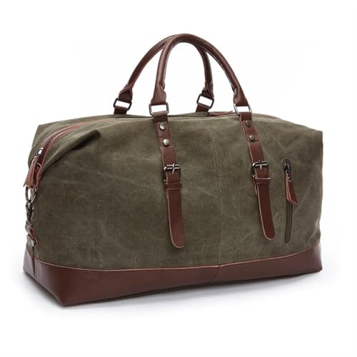 Casual Große Kapazität Männer Reisetaschen Männlichen Wochenende Outdoor Leinwand Handtaschen Duffle Tasche for Männer(Green Big) von CNYUON