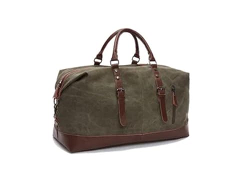 Casual Große Kapazität Männer Reisetaschen Männlichen Wochenende Outdoor Leinwand Handtaschen Duffle Tasche for Männer(Green small) von CNYUON