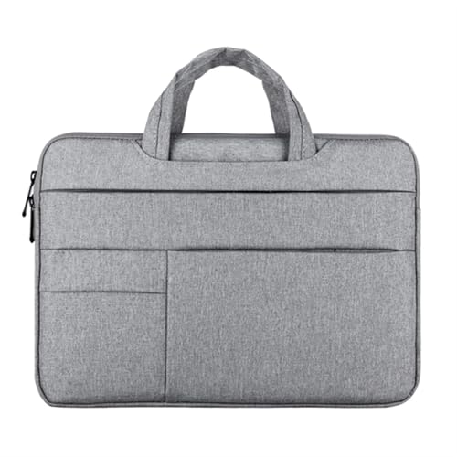Computertasche Wasserfeste Universal-Laptoptasche Hülle 11 12 13 14 15 15,6 Zoll Notebook Computer Handtasche Aktentasche Reisetasche(Light Grey,14-15 Inch) von CNYUON