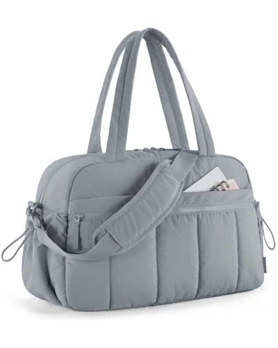 Reise-Seesack, Sporttasche for Damen, mit Nassfach, Handgepäck, Weekender-Taschen, wasserdichte Handgepäck-Flughafen-Kabinentasche(Gray) von CNYUON