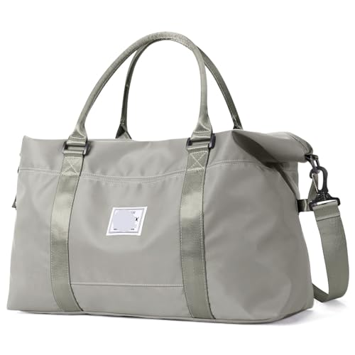 Reisetasche, Sporttasche mit Umhängetasche, Weekender-Handtasche for Damen, Reisetasche(Gray Brown) von CNYUON