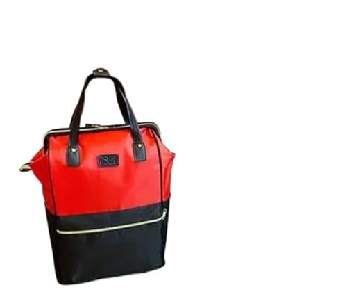 Reisetasche Mit Rollen Frauen Rädern Rucksack Frau Reise Trolley Tasche Reise Rucksack Mit Rädern Oxford Große Kapazität Reise Roll Gepäck Taschen FüR Reisen, Arbeit(Red) von CNYUON