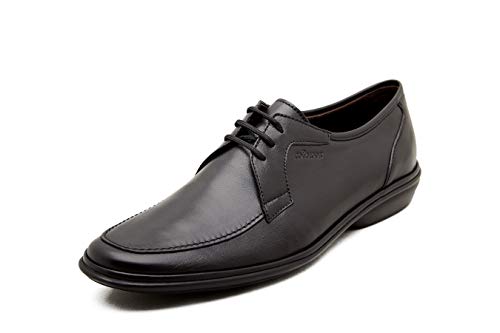 Italienische Anzugschuhe Herren Lederschuhe Herren Bequem Handgemachte Schuhe Business-Casual-Schuh Ultraleichte Polyethersohle Fahrslipper Abriebfeste Sohle Atmungsaktives Leder, Schwarz, 42 EU von CO&MODA