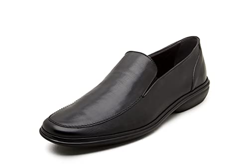 Italienische Anzugschuhe Herren Lederschuhe herren Bequem Handgemachte Schuhe Business Casual Schuh Ultraleichte Polyethersohle Fahrslipper Abriebfeste Sohle Atmungsaktives Leder, Schwarz, 44 EU von CO&MODA