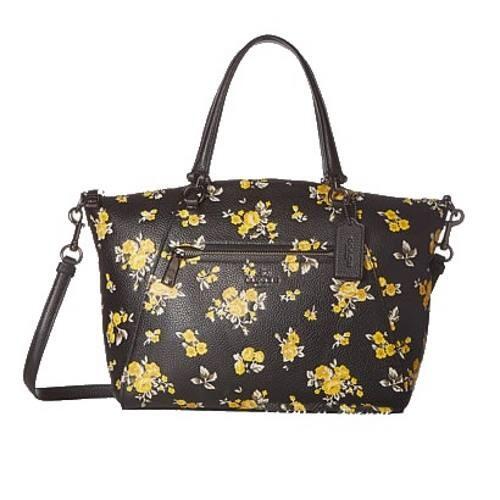 COACH - Coach Handtasche Prairie, Schwarz mit Blumen 87109 von COACH