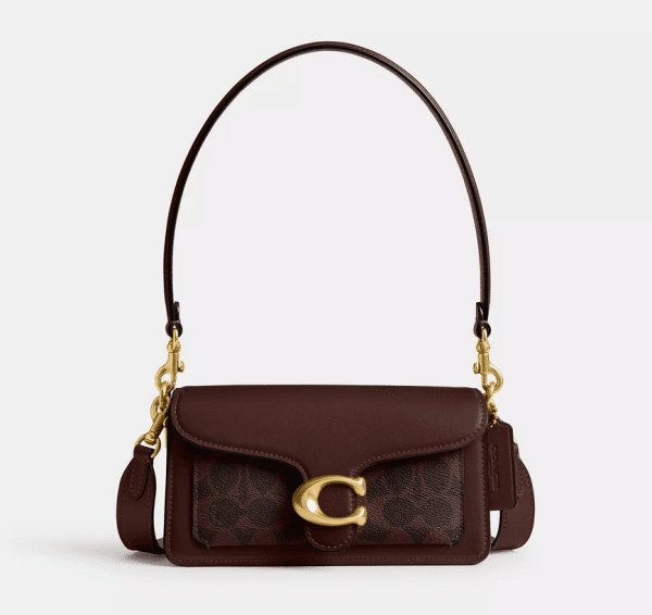 COACH - Coach Schultertasche / Umhängetasche Tabby Braun-Logo von COACH