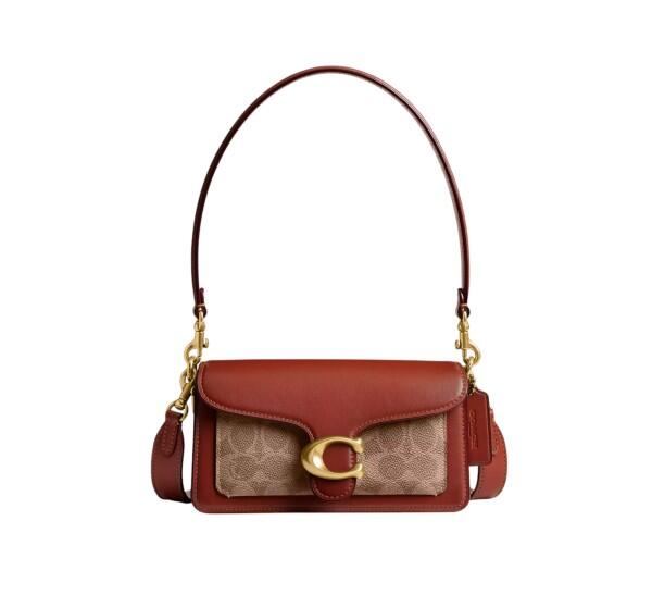 COACH - Coach Schultertasche / Umhängetasche Tabby klein, Braun-Logo von COACH