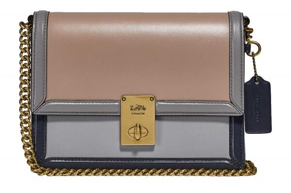 COACH - Coach Umhängetasche Hutton, Colorblock, Taupe Granite Multi von COACH