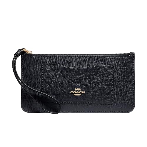 COACH Signature Geldbörse mit Reißverschluss oben, Mitternacht/Ausflug, einfarbig (Midnight//Getaway Solids), Einheitsgröße von COACH