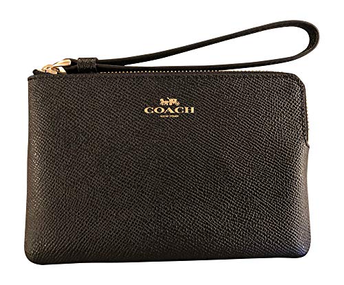 COACH small corner zip wristlet Black von COACH