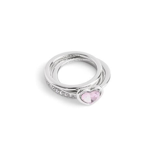 Coach Ring-Set für Damen, Halo-Herz, stapelbar, 6, Messing Glas, Kein Edelstein Coach Ring-Set für Damen, Halo-Herz, stapelbar, 6, Messing Glas, Kein Edelstein von COACH