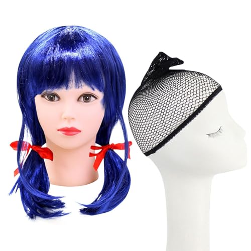 1 Mädchenperücke Und 1 Haarnetz, Bühnenleistungsprops, Rollenspiele, Party-Dressing-Versorgung. von COACOM