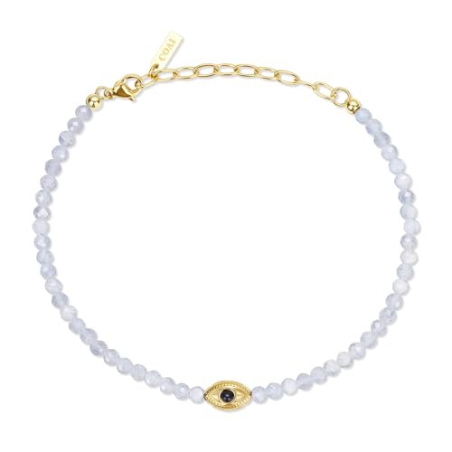 COAI 4 mm Mondstein Fußkette mit Böser Blick Anhänger für Damen COAI 4 mm Mondstein Fußkette mit Böser Blick Anhänger für Damen von COAI