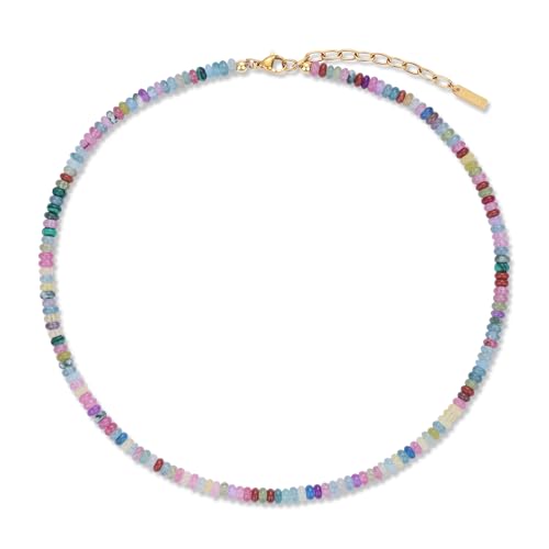 COAI Chakra Kette für Frauen mit 4x3 mm Kristallperlen Bunte Kristall Perlenkette für Damen COAI Chakra Kette für Frauen mit 4x3 mm Kristallperlen Bunte Kristall Perlenkette für Damen von COAI