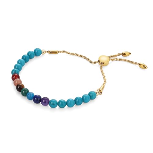 COAI Damen Chakra Armband mit Synthetischer Türkis Perlen und Chakra Steinen COAI Damen Chakra Armband mit Synthetischer Türkis Perlen und Chakra Steinen von COAI