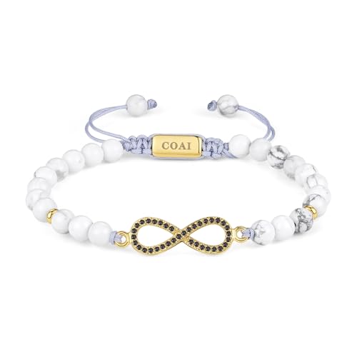 COAI Geschenkideen Glücksarmband Unisex aus Schörl Howlith und Unendlichkeit für Immer Ewig Zeichen Zubehör M COAI Geschenkideen Glücksarmband Unisex aus Schörl Howlith und Unendlichkeit für Immer Ewig Zeichen Zubehör M von COAI