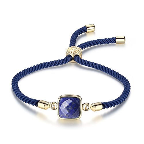 COAI Natürliche Lapislazuli Armband mit blauer verstellbarer Kette für Damen und Herren von COAI