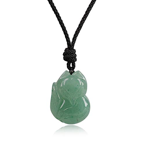 COAI Geschenkideen Unisex Glückskette mit Fuchs Anhänger aus Aventurin Amulett Verstellbare Kette COAI Geschenkideen Unisex Glückskette mit Fuchs Anhänger aus Aventurin Amulett Verstellbare Kette von COAI