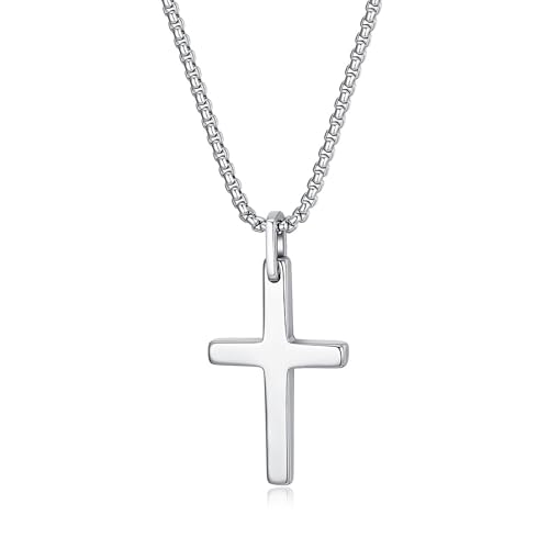 COAI Herren Kreuzanhänger Halskette aus Wolfram mit Edelstahlkette 60cm von COAI