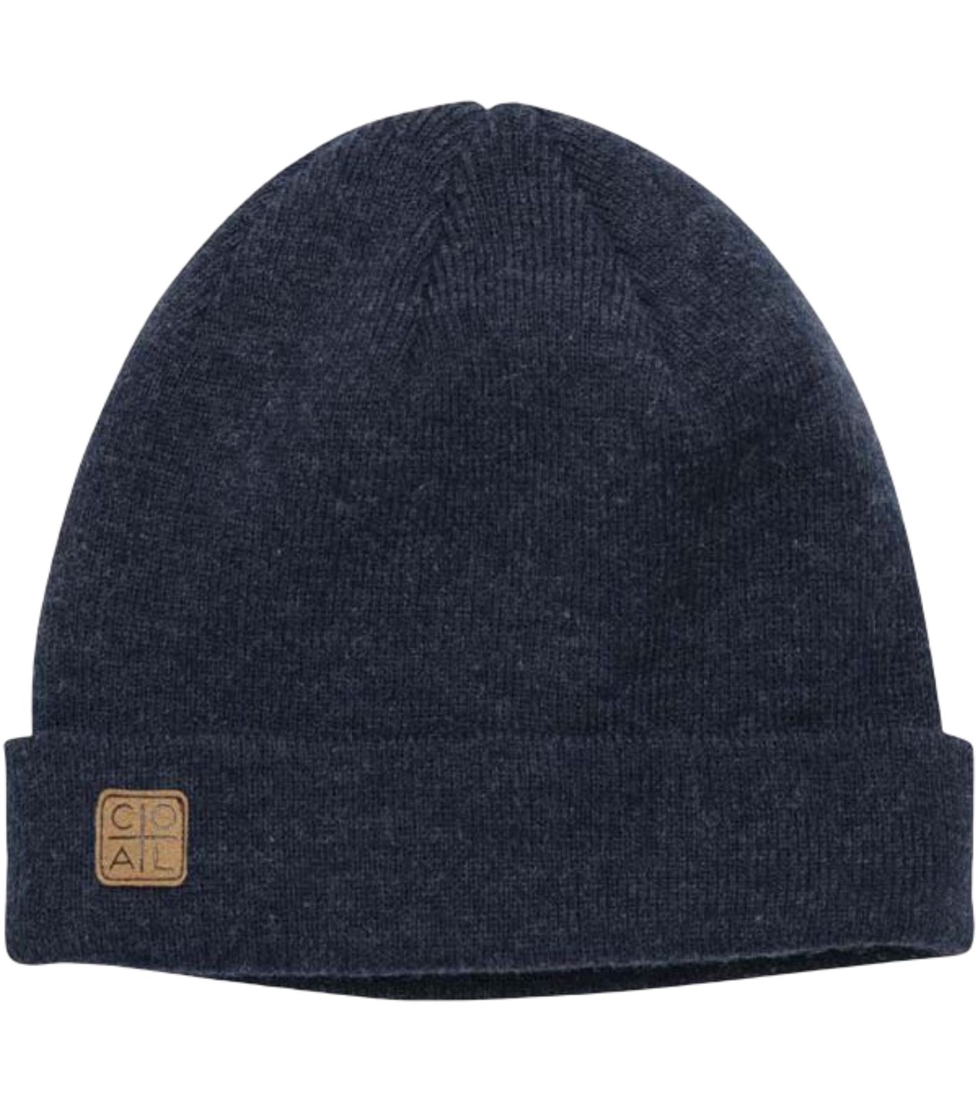 COAL The Harbor Beanie schlichte Winter-Mütze gemütliche Strick-Mütze mit Logo-Patch 207409 Dunkelblau von COAL