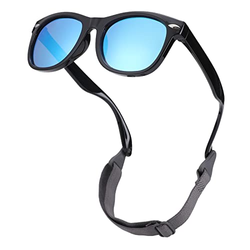 COASION Baby Sonnenbrille Polarisierte mit Weich Silikon Rahmen Riemen Verstellbar UV400 Schutz Mädchen Jungen für 0-24 Monate von COASION