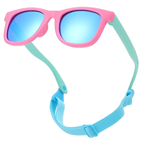 COASION Kinder Sonnenbrille Polarisierte Uv Schutz Gummi Sonnenbrille Baby Alter 1-3 (C8* Puderblau) von COASION