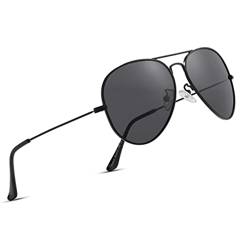 COASION Pilotenbrille Herren Damen Polarisierte Sonnenbrille Fliegerbrille Piloten Sonnenbrillen UV400 Schutz Metallrahmen von COASION