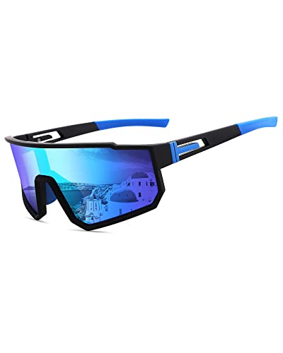 COASION Polarisiert Sport Sonnenbrille Herren Damen Fahrradbrille Sportbrille HD Schnelle Brille mit UV400 Schutz von COASION