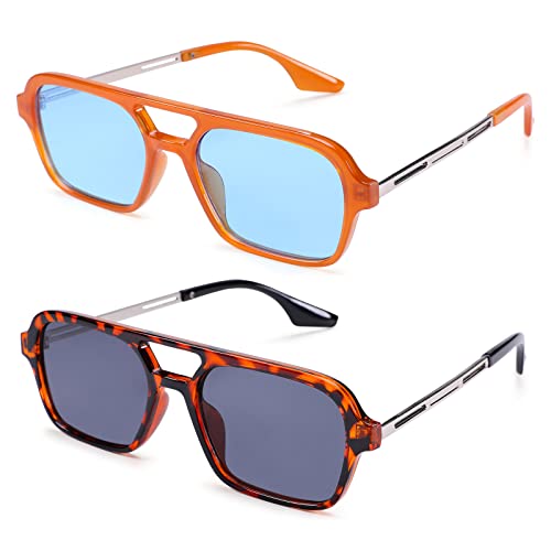 COASION Vintage Pilotenbrille Sonnenbrille Herren Damen Metall-Design für UV400 Schutz Retro 70er Fliegerbrille Sonnenbrillen von COASION