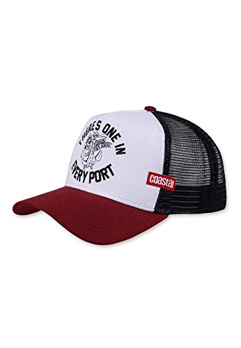 Coastal Trucker Cap HFT Every Port Wine/Black/Offwhite, Size:ONE Size von Coastal